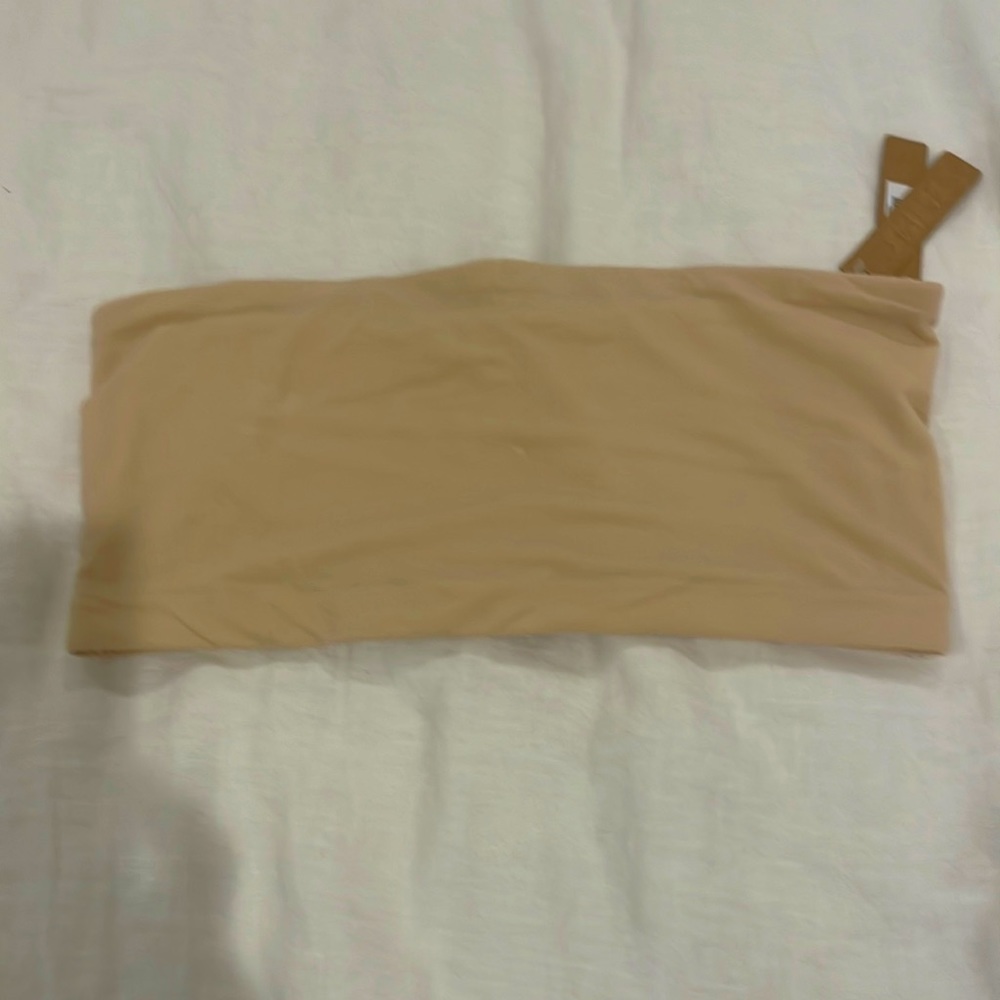 SKIMS bandeau bra. Size M. Color is Sand.